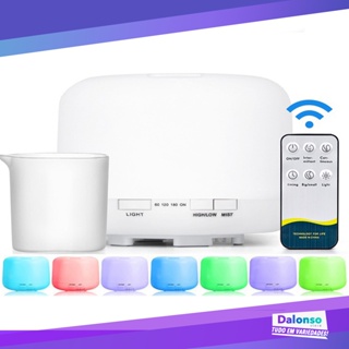 Umidificador De Ar Elétrico 500ml Com Iluminação Led Rgb Para Decoração