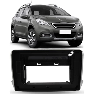 Moldura Painel 2 Din 10" Polegadas Peugeot 2008 2015 em Diante