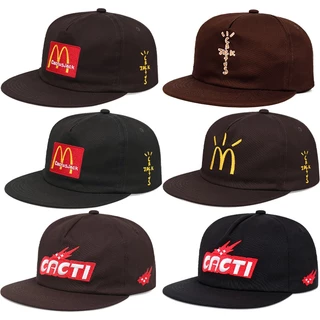 Travis Scott Snapback Cap Cactus Jack CACTI Algodão McDonald's Bordado Boné De Beisebol Para Homens Mulheres Ajustável Hip Hop Pai Chapéu Osso