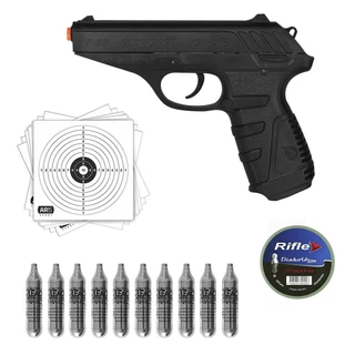 Pistola Co2 Gamo P-25 Blowback 4.5mm - Co2+Chumbinho Diabolô