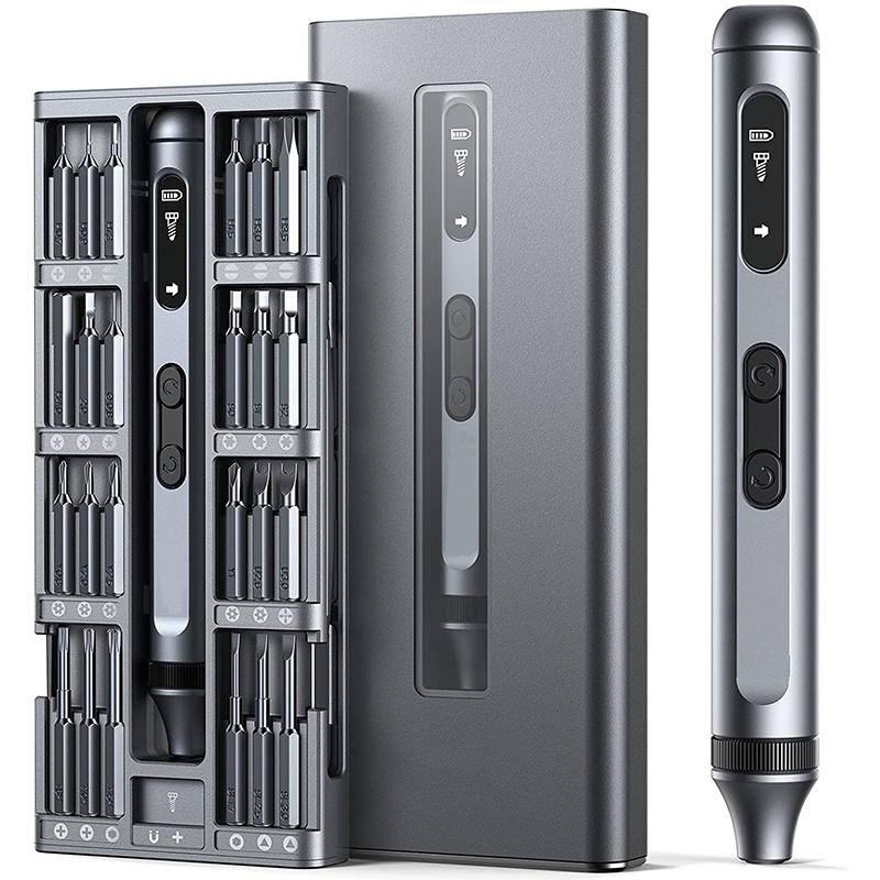 Conjunto De Chaves De Fenda Elétricas De Precisão Silenciosas E Duráveis Tipo C De Carregamento Rápido Sem Fio 17/50 Em 1 Ferramentas