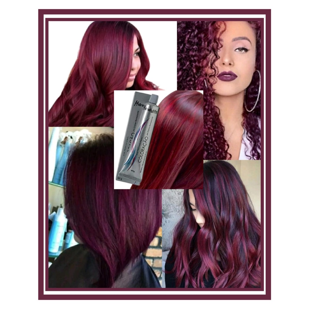 Tintura De Cabelo Vinho Marsala 66.26 Coloração Hidralyfe Mairibel ...