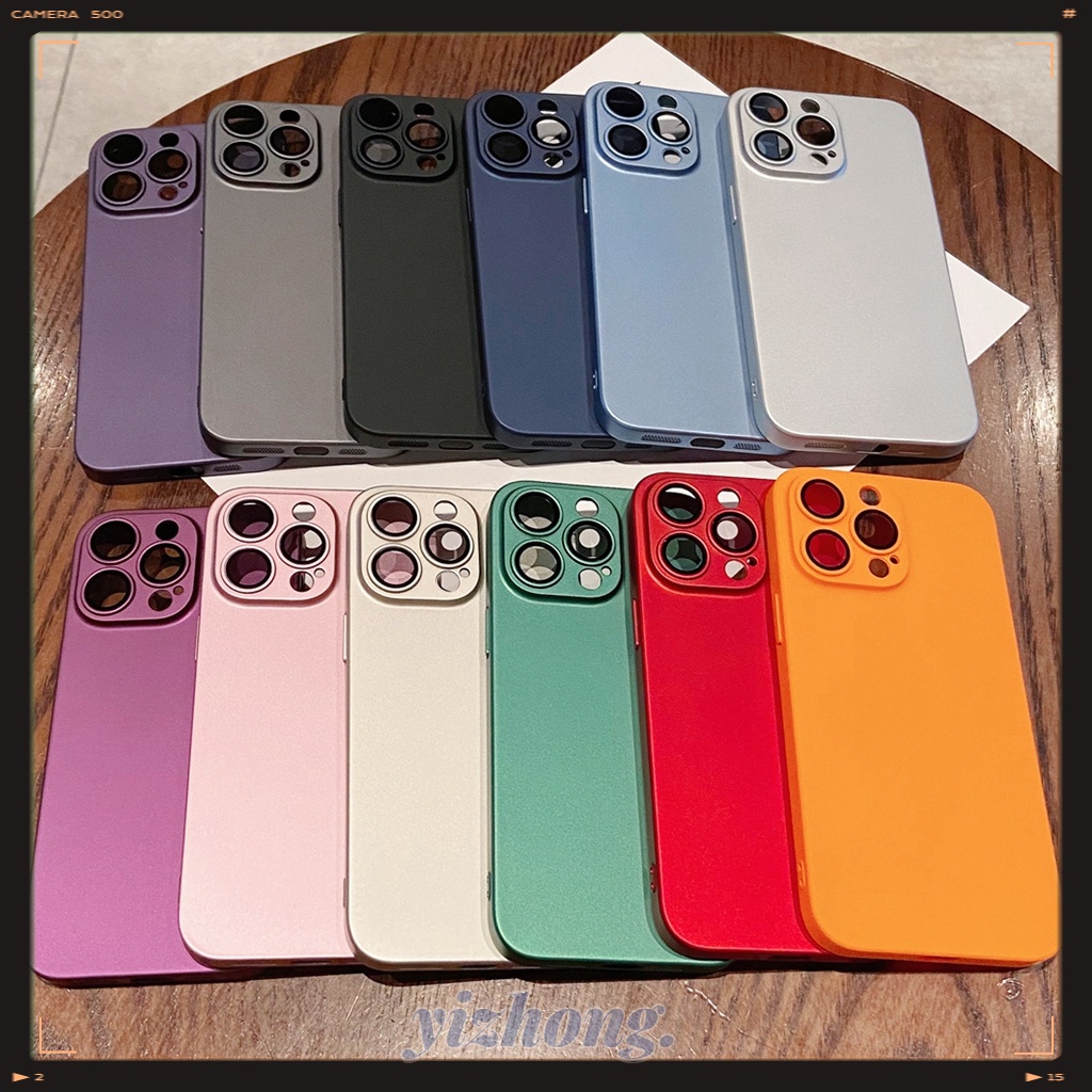 Caixa Para iPhone 13 14 Pro Max Simple Solid Candy Cor Multicolor Soft TPU Phone Case Anti-Riscos Capa Protetora Telefone Celular Resistência À Queda