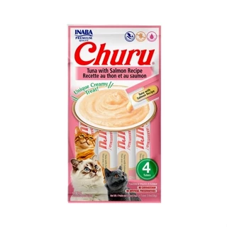 Petisco Churu Para Gatos Adultos Sabor Atum com Salmão 56g