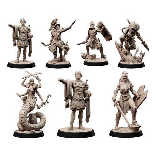 Kit Miniaturas Arena De Areia 7 Peças D&d Rpg Coleção Nº 5