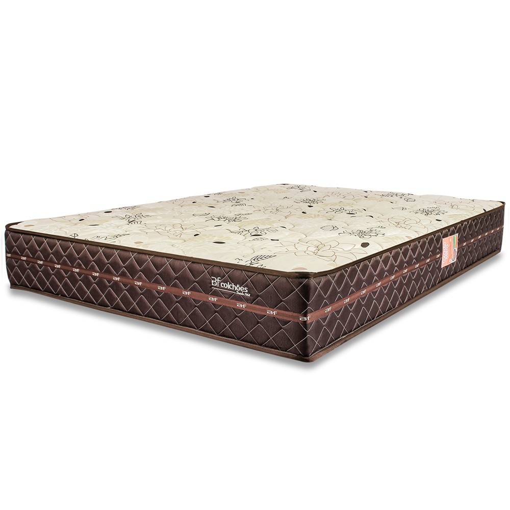 Colchão Casal Ortopédico Firme Espuma D33 Antialérgico Certificado Bege 138x188x24cm - BF Colchões