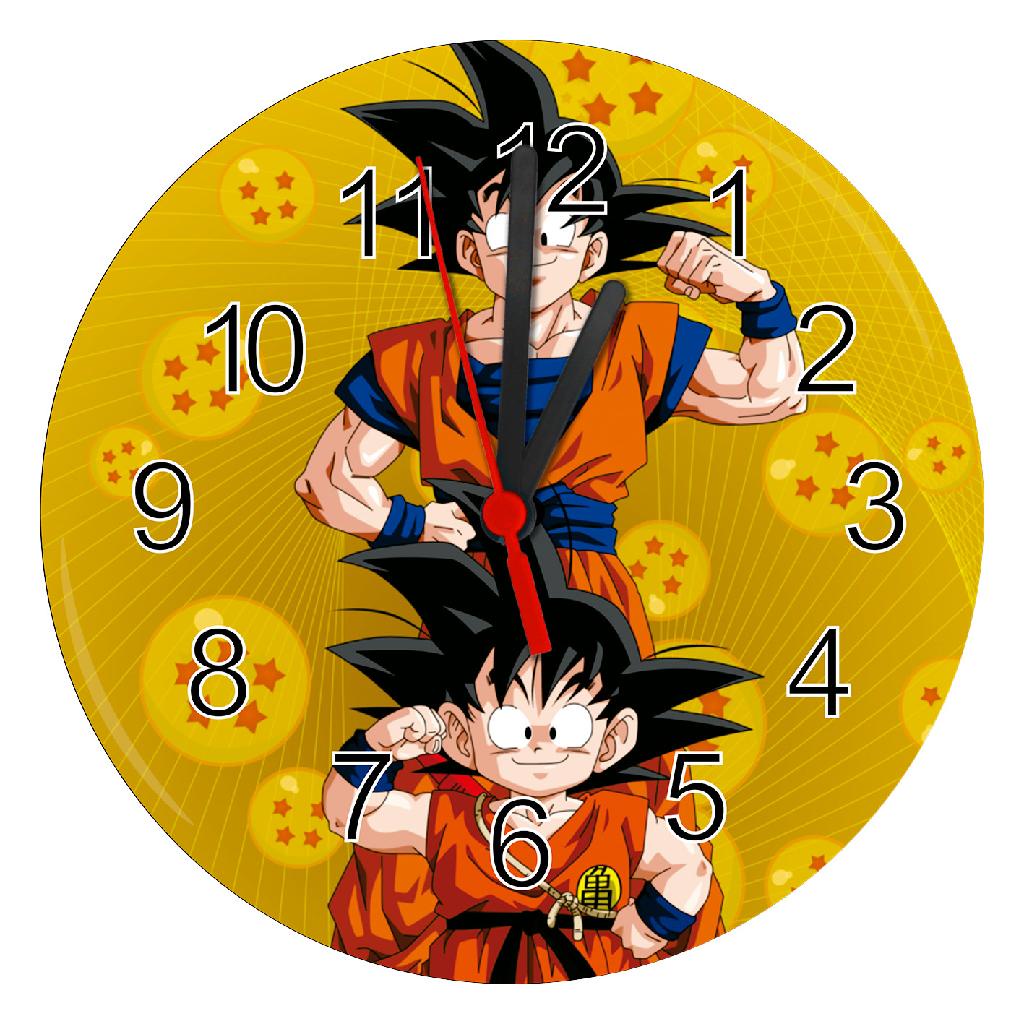Relógio De Parede Goku Dragon Ball Anime Desenho Salas Quartos