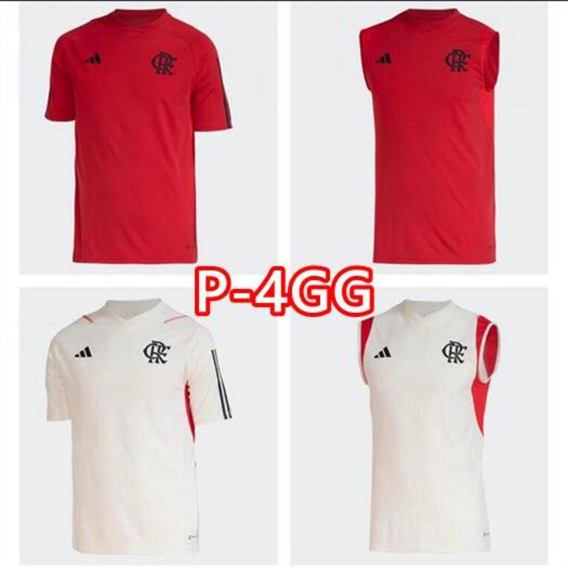 [P-4GG] 2023-2024 Colete De Treinamento Uniforme Branco 23/24 Vermelho 1 : 1 Versão Tailandesa