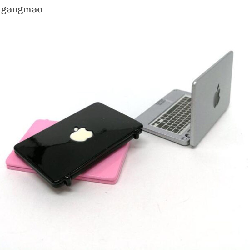 Gangue 1 : 12 Mini Laptop Miniatura Cena Modelo Escala Dollhouse Acessórios Pt