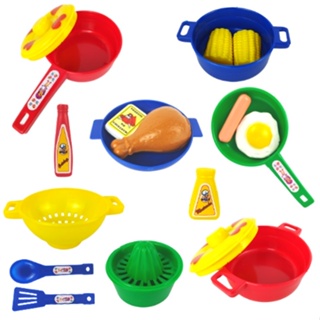 Kit Cozinha Infantil Fogão Jogo de Panela Comida Prato 20pç