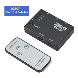 Chaveador Comutador Hdmi 3x1 Switch Controle Remoto 1080p Hd
