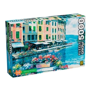 Puzzle Arte Vista Em Portofino Com 5000 Pçs Fácil de Montar