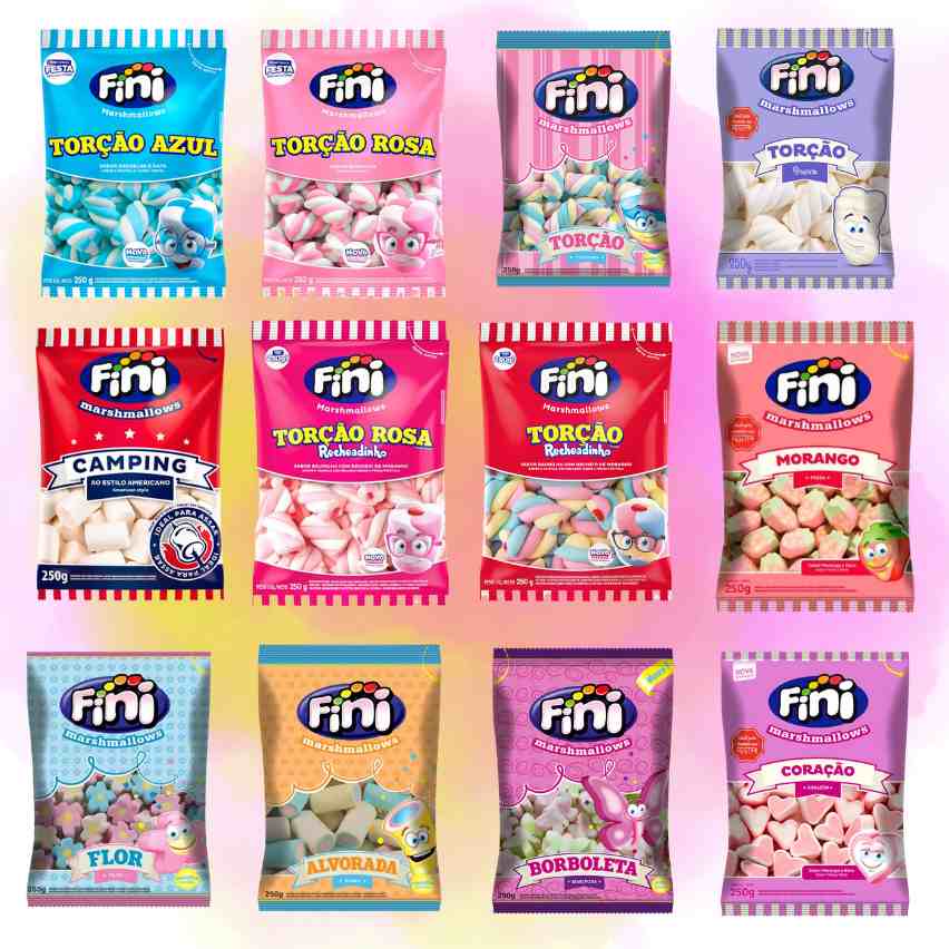 Marshmallow Fini 250g Escolha sabores variados Shopee Brasil
