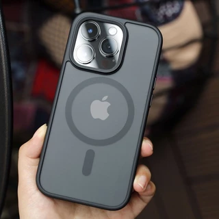 Magnético De Luxo Para A Caixa Do Telefone De Carregamento Sem Fio Magsafe Compatível Com O iPhone 11 12 13 14 Pro Max Capa De Silicone Fosco Transparente À Prova De Choque