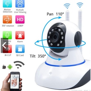 câmera segurança iP wifi robô 3 antenas Sistema Yoosee visão noturna full HD 360º microfone áudio babá eletrônica robozinho bivolt