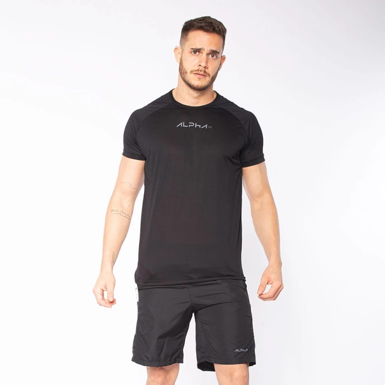 Camiseta Dry Fit New Fluid Preto Alpha Co | Shopee Brasil
