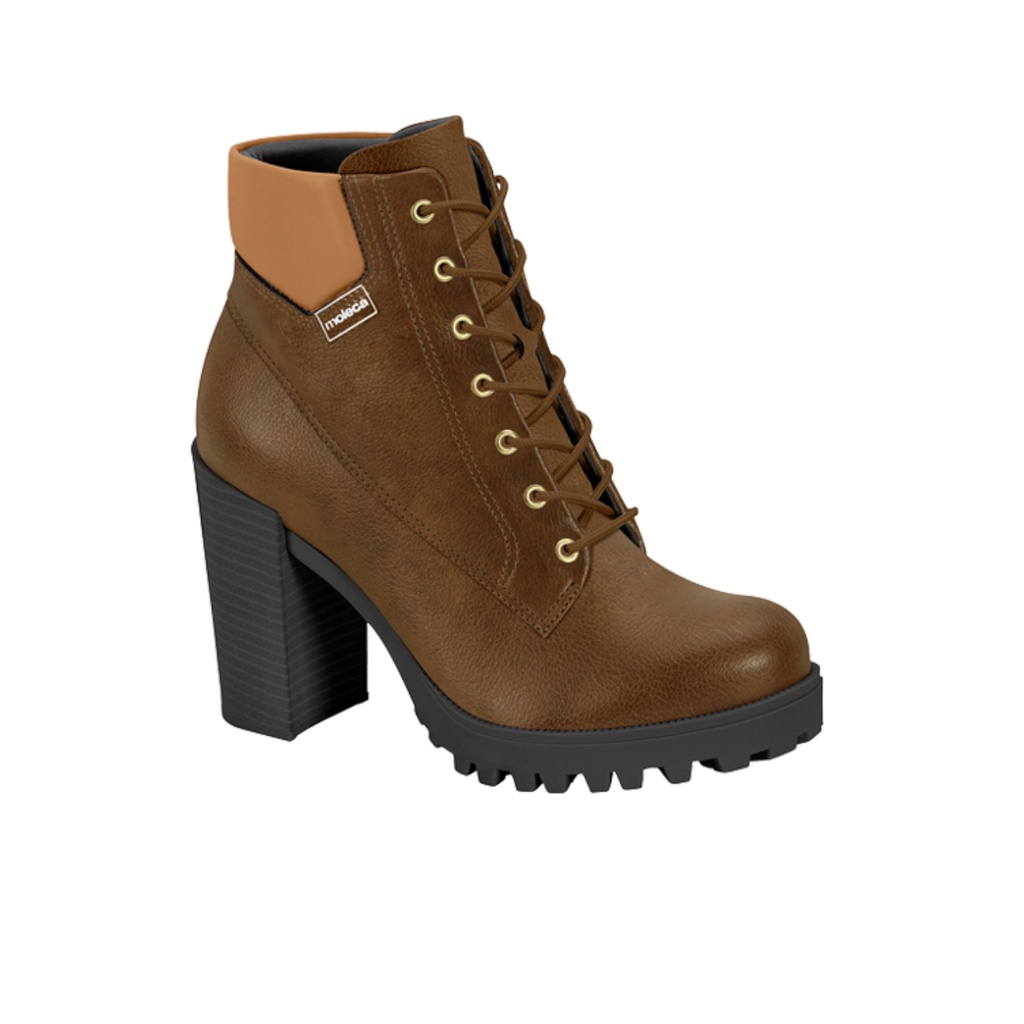 Bota Feminina Moleca Coturno Meia Pata Confortável 5325119