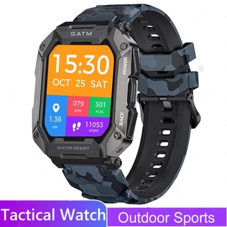 Relógio Smartwatch Militar Original C20 5ATM À Prova D'água 24h De Oxigênio Sangue Monitor De Frequência Cardíaca Longa Vida Útil Da Bateria Para Homens FILIEKEU