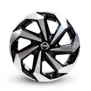 Jogo Calotas Aro 13/14/15 Nissan Versa Kicks March Sentra + Emblema Resinado