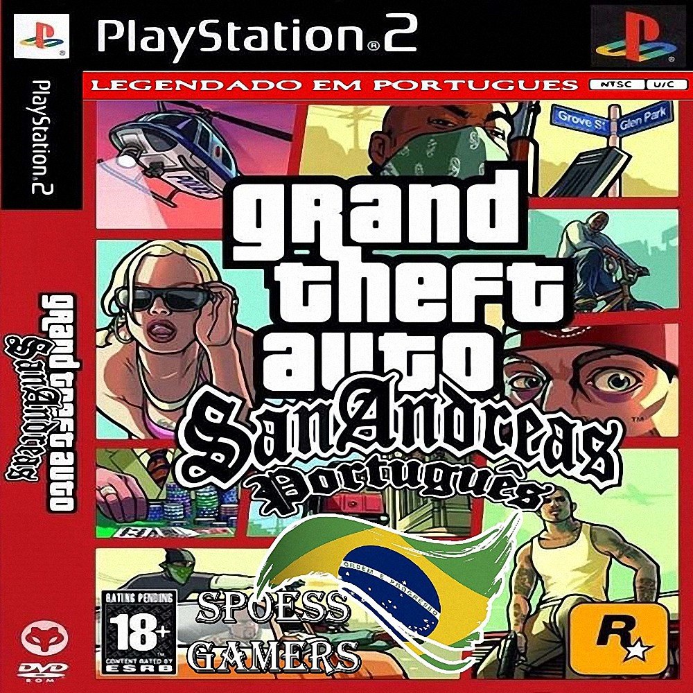 Jogo Ps 2 Gta San Andreas Ptbr Português Grand Theft Auto M Shopee Brasil