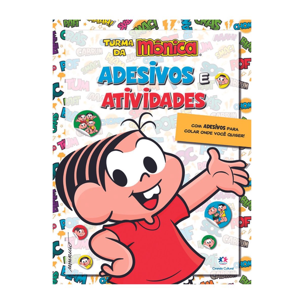 Livro Infantil Adesivos e Atividades Turma da Mônica