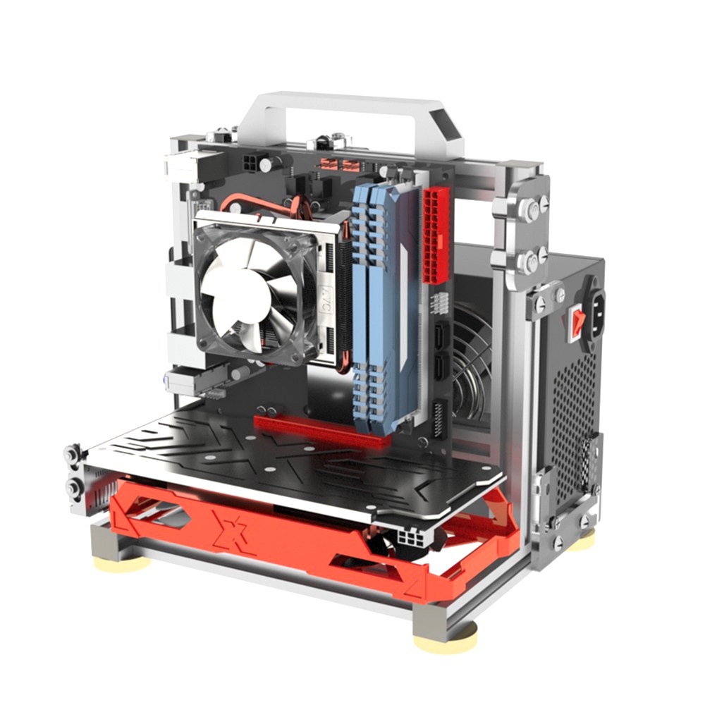 Armários Abertos Do Jogador PC , Cremalheira Quadro Da Caixa De DIY ITX MATX ATX , Personalidade Vertical Chassi Jogo Co