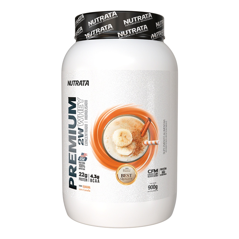 Whey Hidrolisado Premium 2w 900g Banana c/Canela – Nutratra