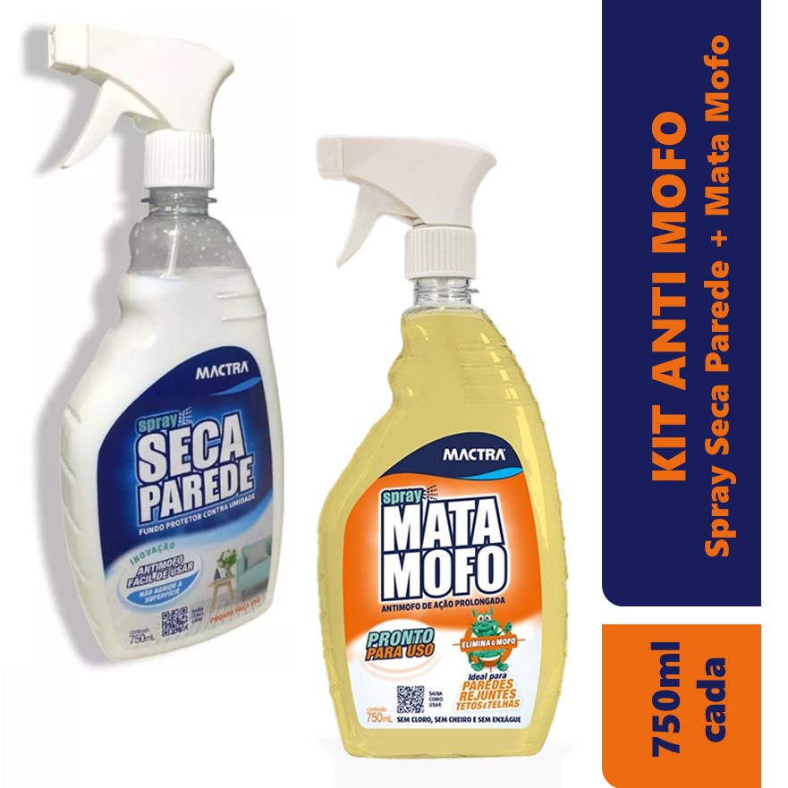 Seca Parede + Mata Mofo Kit para Paredes Rodapé Anti Mofo | Shopee Brasil