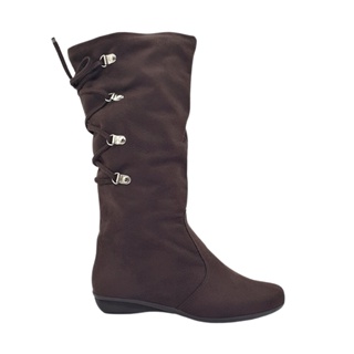 Bota Feminina Camurça Conforto Cano Médio Cd409