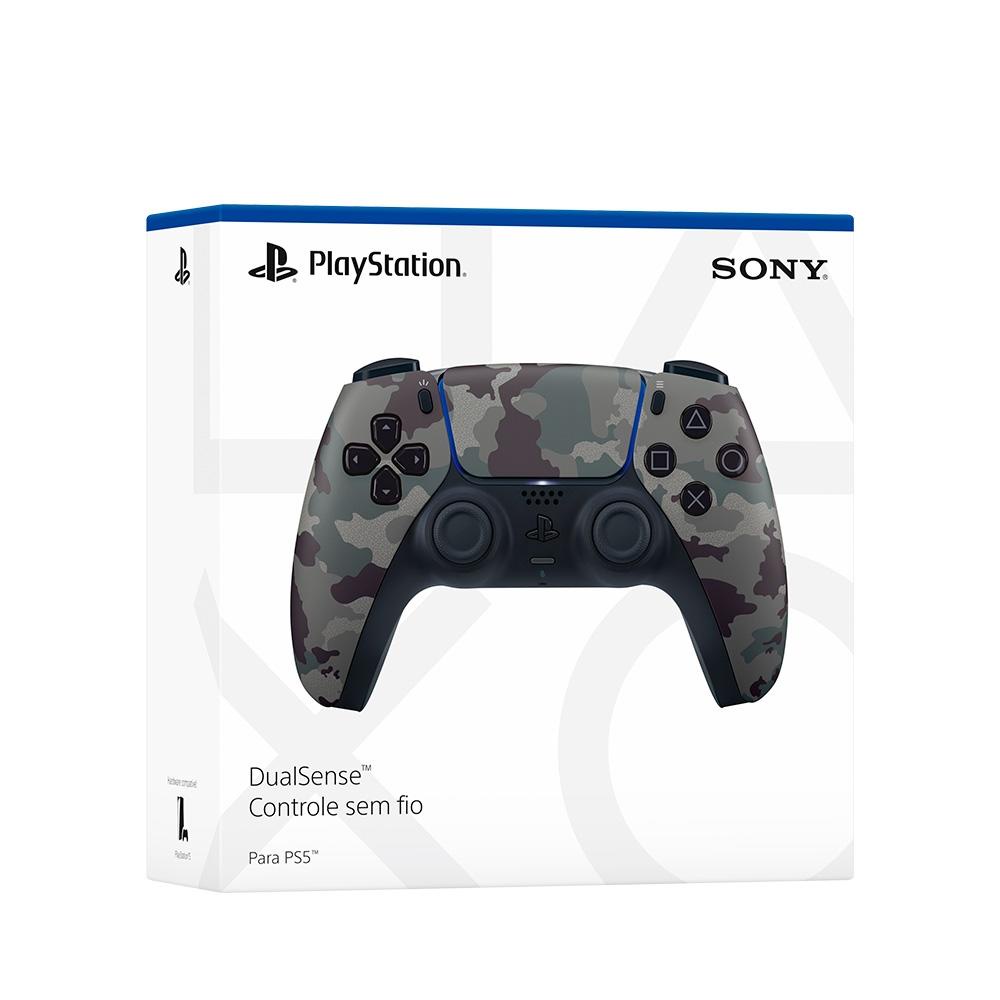Controle PS5 Cinza Camuflado sem fio (Dualsense) - Sony