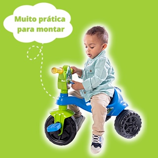 Triciclo Infantil Motoca Velotrol Menino Menina Motoquinha Bicicletinha Com  Cestinha Velocipede Motinha Kids Para Criança de 18 Meses 1 Ano 2 Anos 3