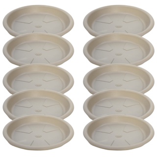 10 Pratos Redondos para Vasos de Planta 20cm de Plástico