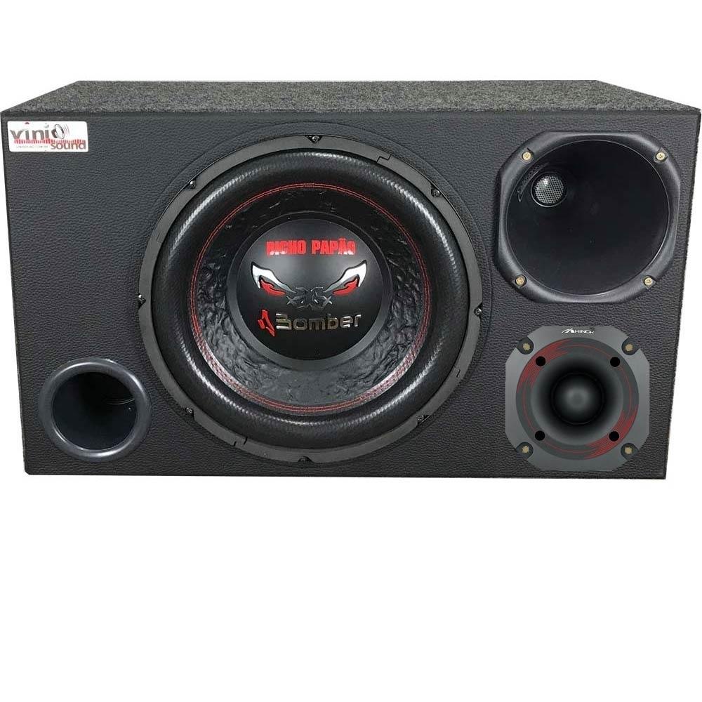Caixa Trio Bicho Papão 600w Rms + Driver E Tweeter Hinor
