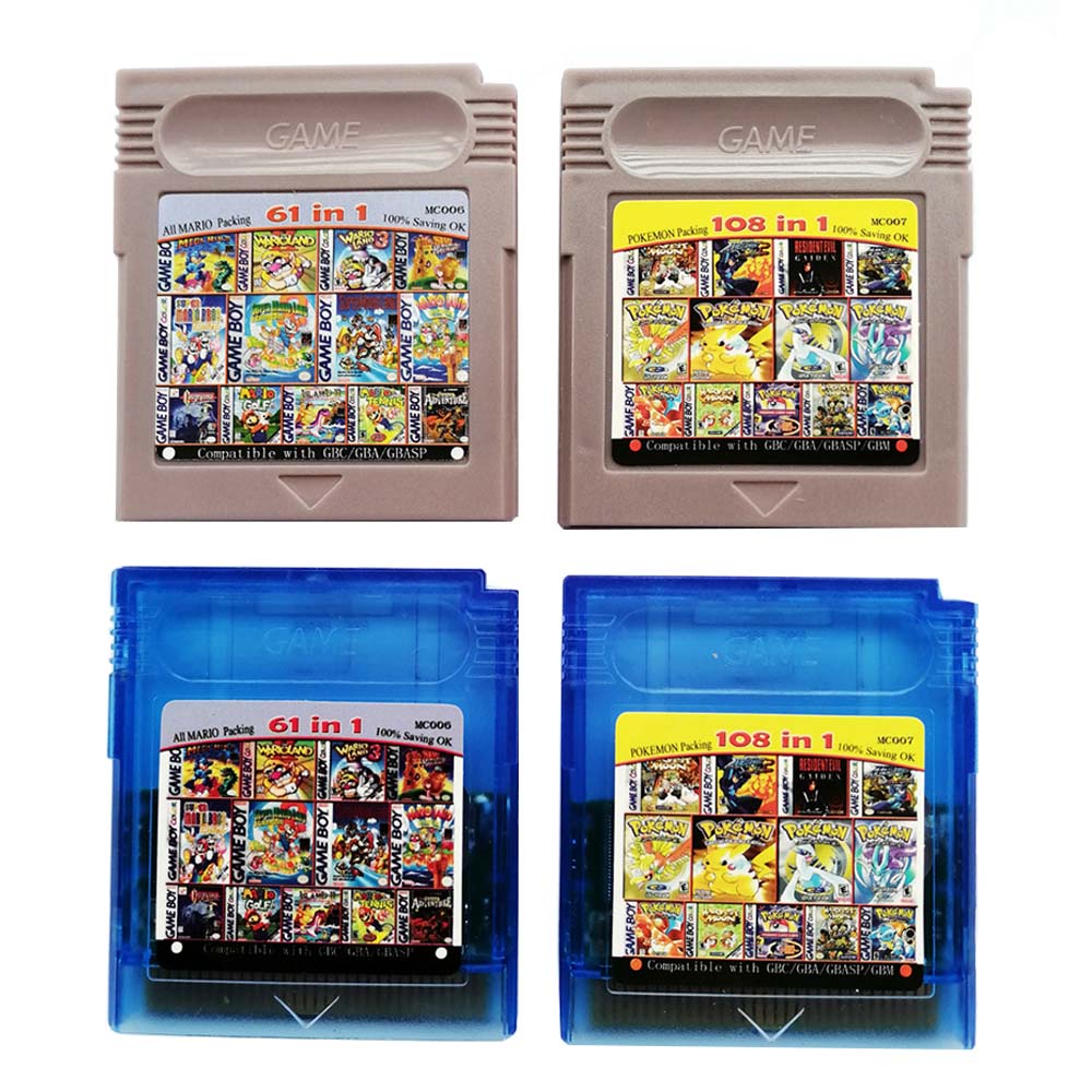 Game Boy Color cartridge 61 in 1 (multi cart for GameBoy, GBC) or 108 games in 1