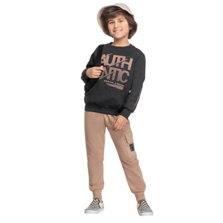 Conjunto Moletom Flanelado Infantil Masculino Tam. 04 ao 14