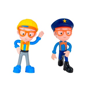 Kit Blippi – Boneco Bendables - Construction + Police Officer