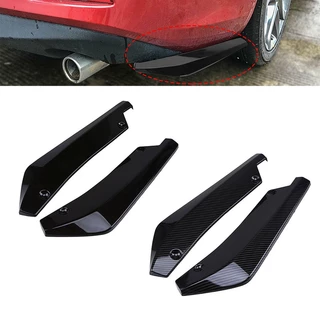 Venda Quente 2Pcs Universal Car Carro Pára-Choques Traseiro Spoiler Difusor De Lábio Raspador Protetor De Asa De Fibra De Carbono Saia Lateral