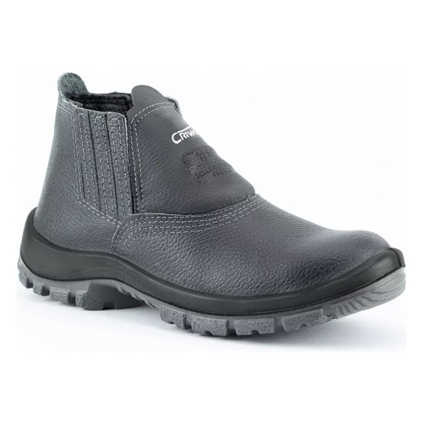 Bota Botina de segurança Crival Bidens. obra C/Bico Pvc 080 Par Ca40043