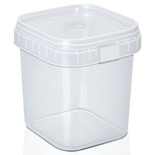 Pote WS 220ml quadrado com lacre - 100 unidades