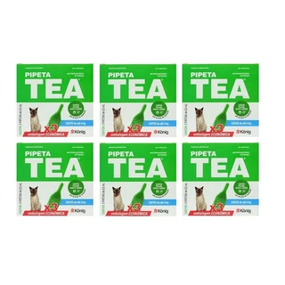 Kit 6 Pipeta Tea Konig AntiPulga Gatos Até 4Kg C/3 Pipetas