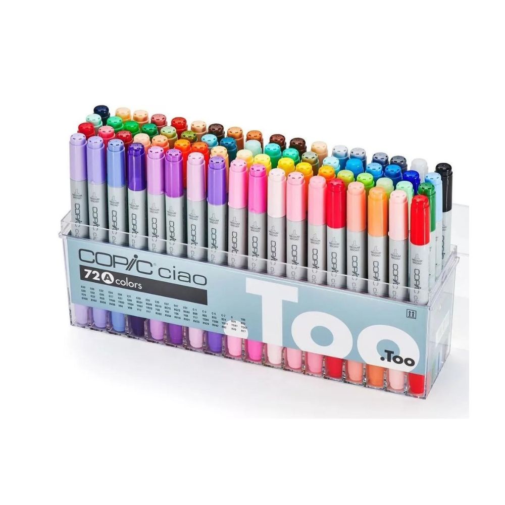 Caneta Copic Marcador Ciao 72 Cores Set a Ponta Dupla | Shopee Brasil