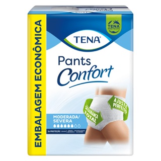 Calcinha Descartável Tena Pants Discreet Preta P/M 16 Unidades