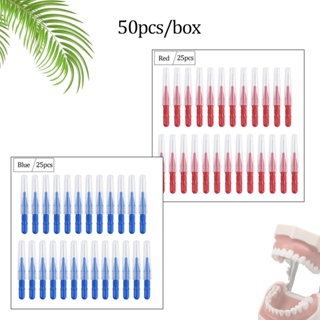 50Pcs Escovas Interdentais Escova De Limpeza Dentária Dental Ferramentas Odontológicas