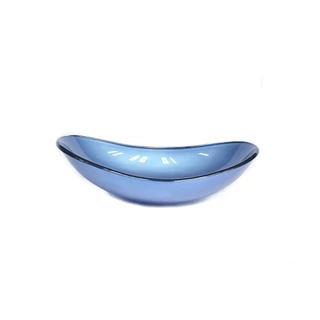 CUBA DE VIDRO OVAL 55CM AZUL