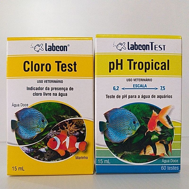 Kit pH tropical + cloro teste para aquario de água doce | Shopee Brasil