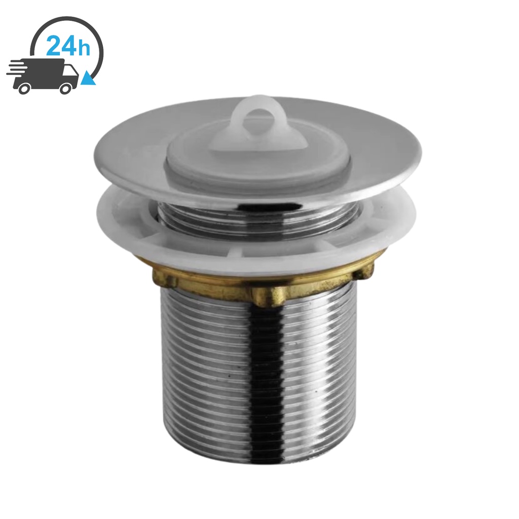 Válvula Escoamento P/ Tanque 1.1/4 Metal Cromado Porca Metal