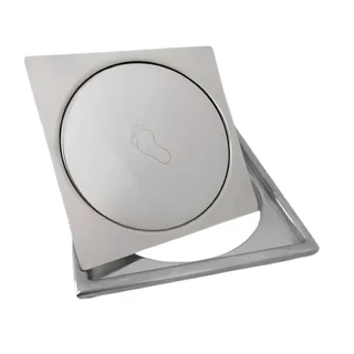 Ralo Click Inteligente Em Inox 10x10 Cm + Porta Grelha Rcg10