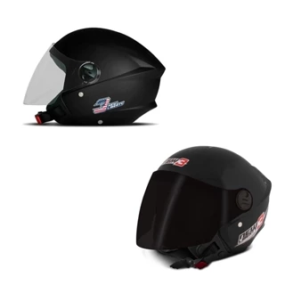 Kit 2 Capacetes Pro Tork 58 Preto Com Casco Em ABS Natural E Forro Antialérgico