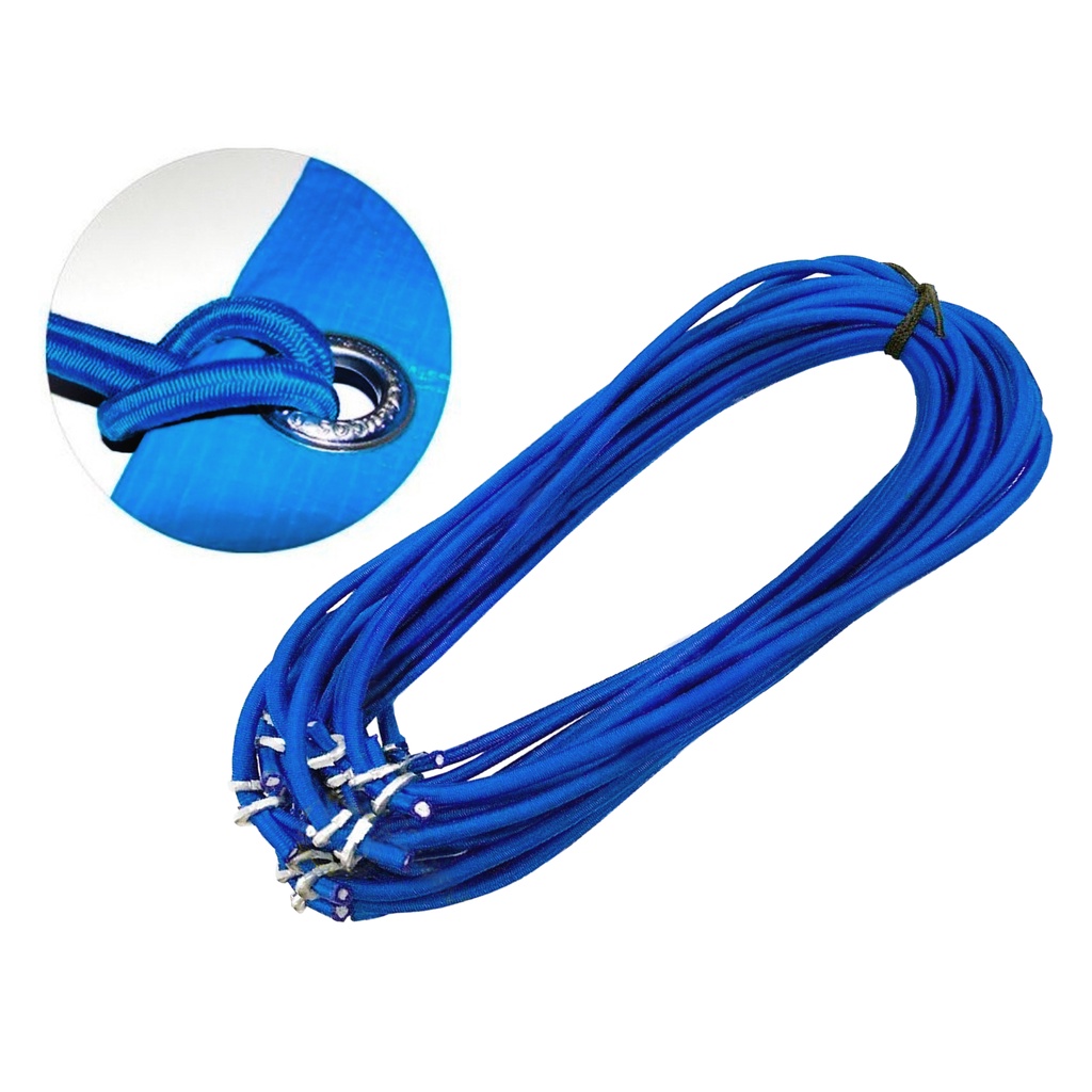 Extensor Elástico Duplo Para Capa Lona De Piscina Com 20 Unidades Azul