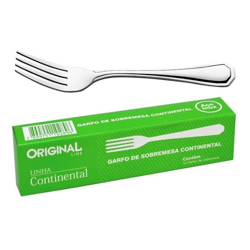 Cj De Garfos Sobremesa Inox 12pcs- Talheres Continental